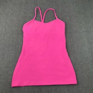 Lululemon neon pink power y tank top